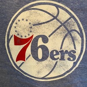 47 brand retro seventy sixers t-shirt royal blue